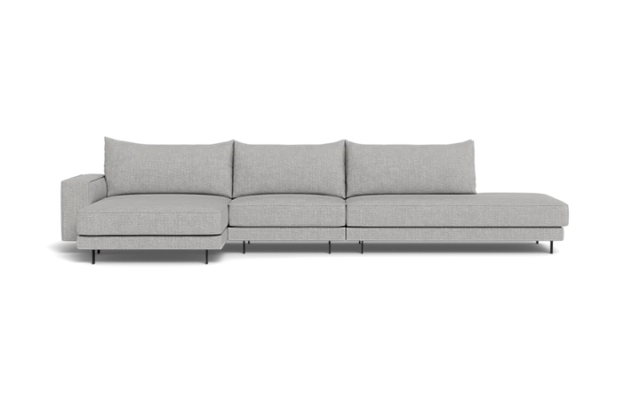 Samba Double Day sofa med chaiselong og open end - Grå - L:365 cm
